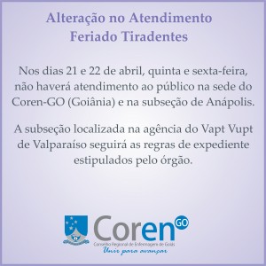 Alteracao no Atendimento Tiradentes