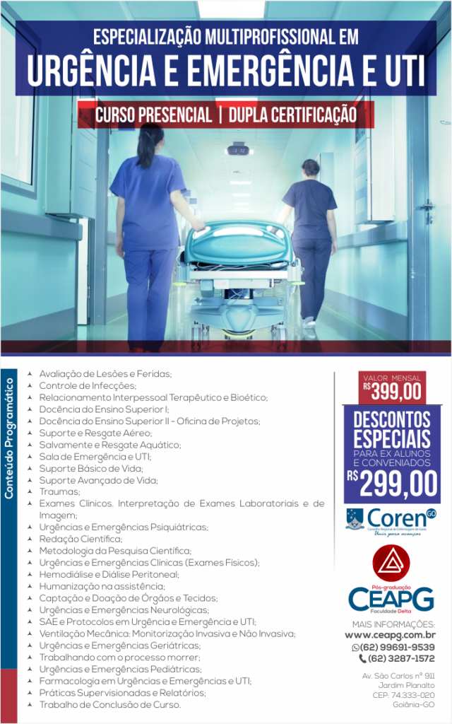 Pós-Graduação em Urgência e Emergência e UTI | Conselho Regional de ...